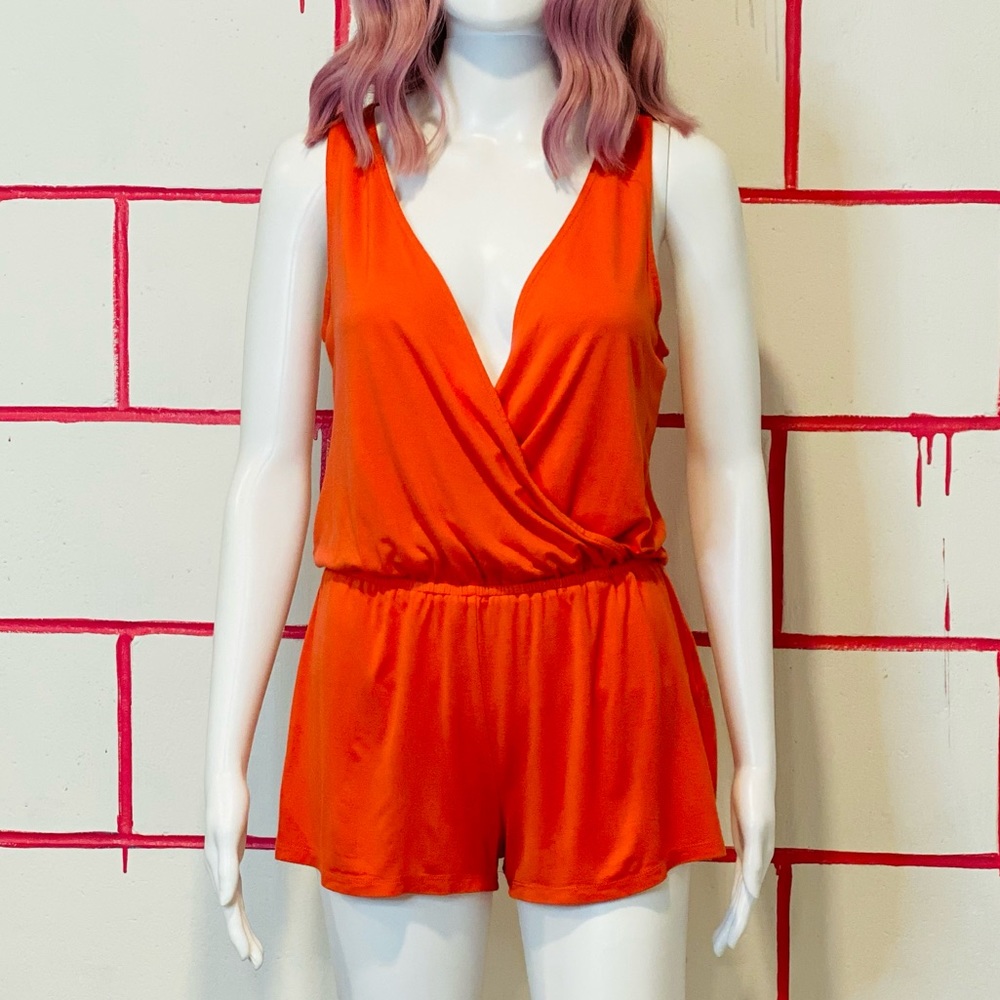 Forever 21 Sleeveless Orange Romper